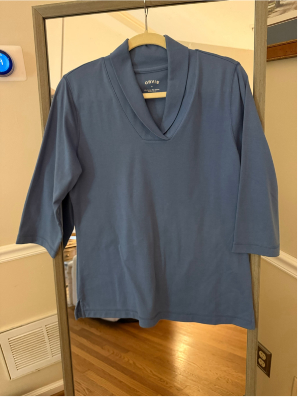 Women's Orvis Blue V-Neck Sweater, Size M